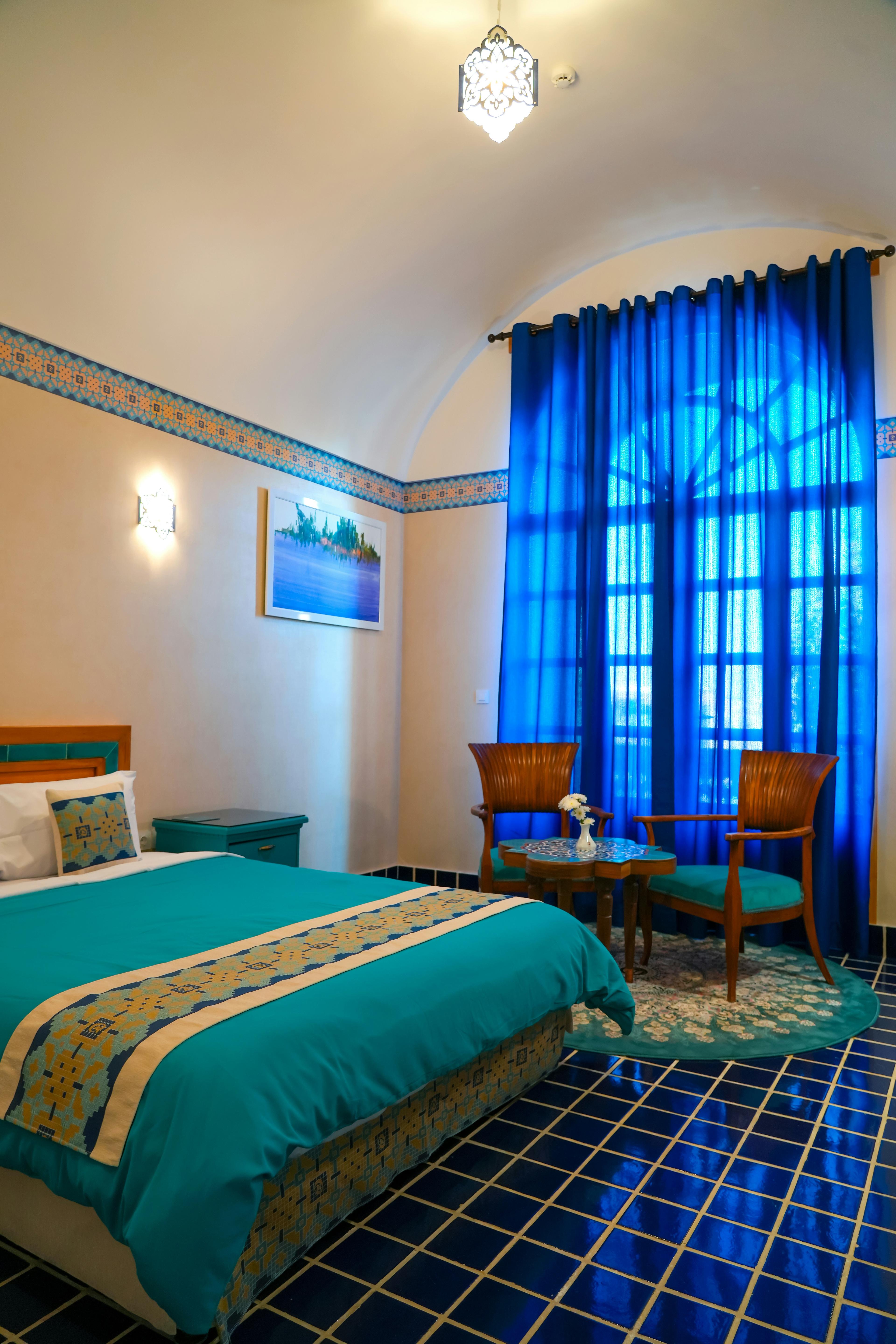 Suite opening onto the courtyard pool