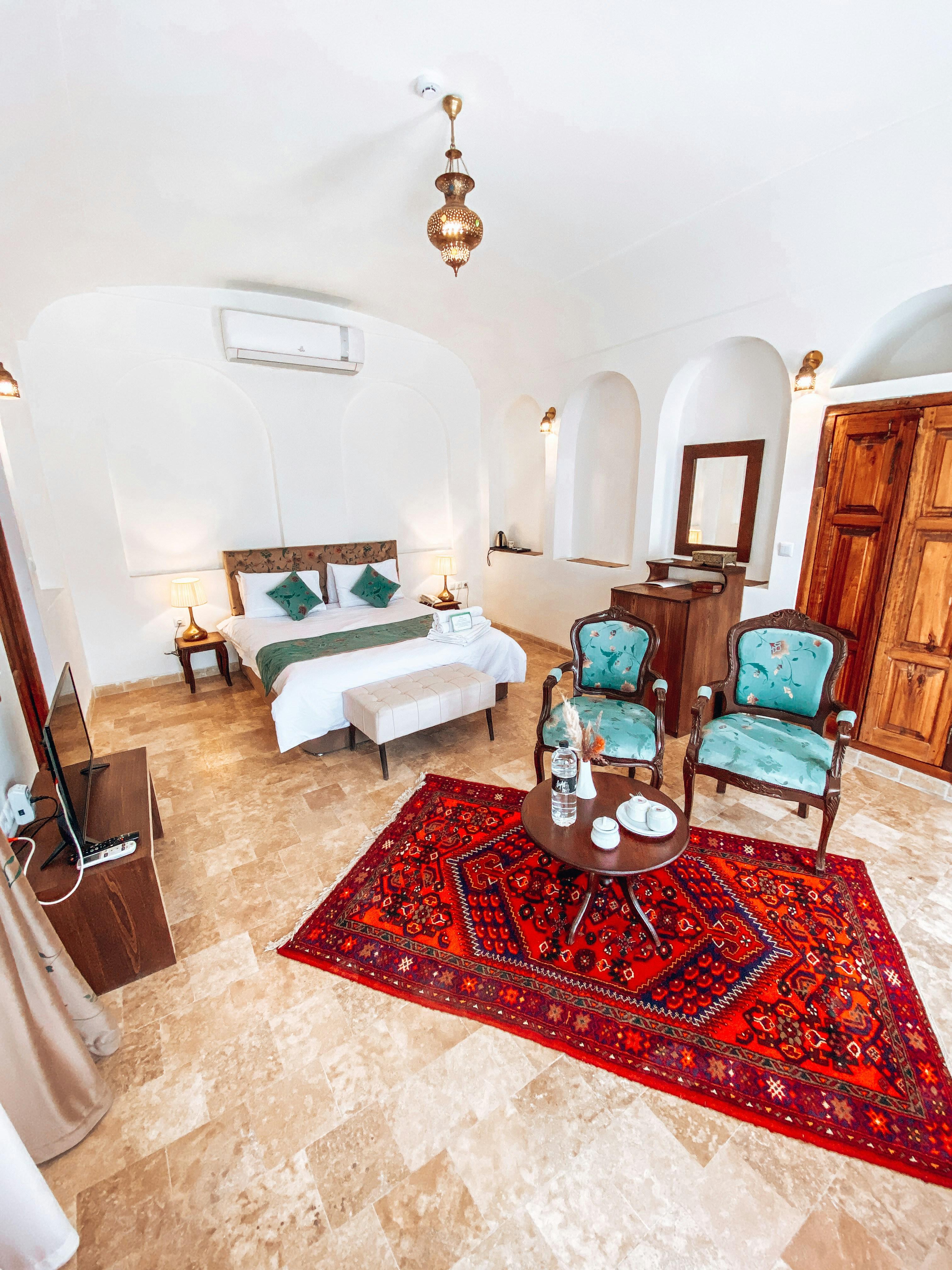 Two-room rooftop suite with salon and panoramic terrace